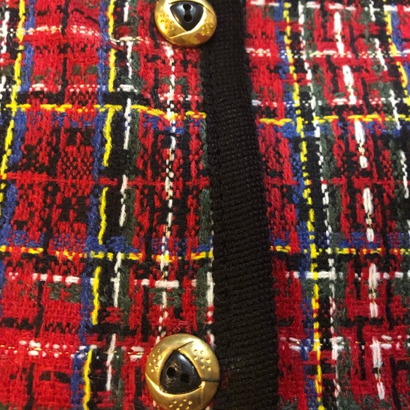 Elegant Red Multi Colours Front Buttons Pocket Business Vest - New - Picture 8 of 9